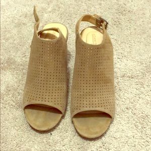 Peep toe sandal with wedge